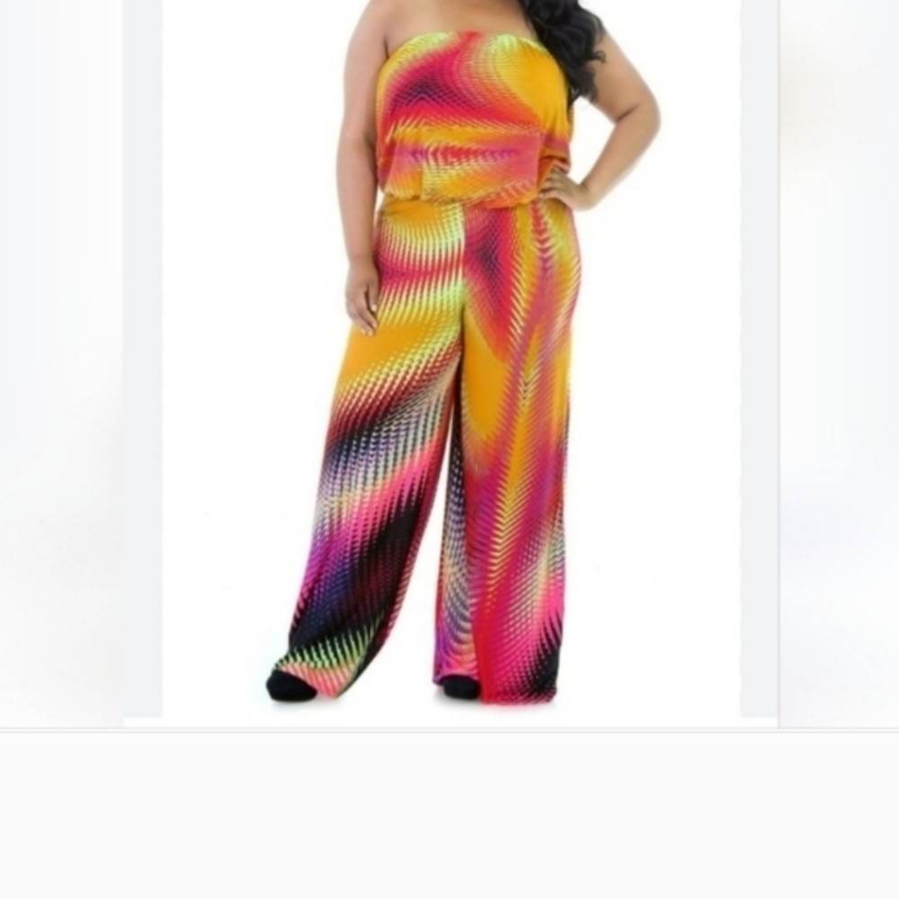 Like new SYMPHONY COLORFUL JUMPSUIT 2X